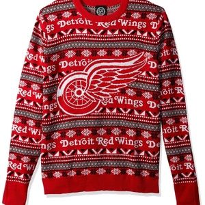 Detroit Red Wings NHL Aztec Print Ugly Sweater - M
